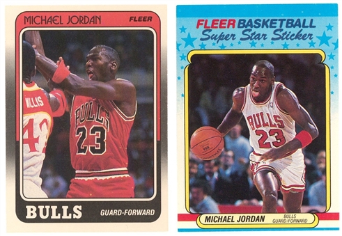 1988-89 Fleer Basketball Complete Set (132) Including Sticker Set (11)